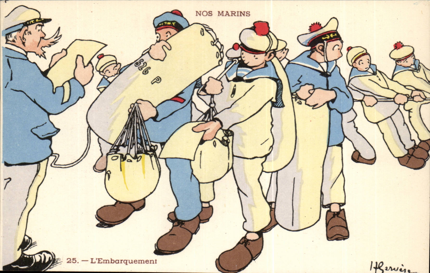 Our Sailors the Loading-CPA Gervese Illustrator