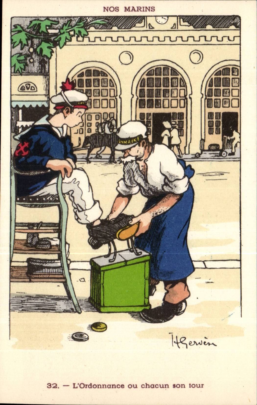 Our Sailors the Ordinance with each one his turn-boat-CPA Gervese Illustrator