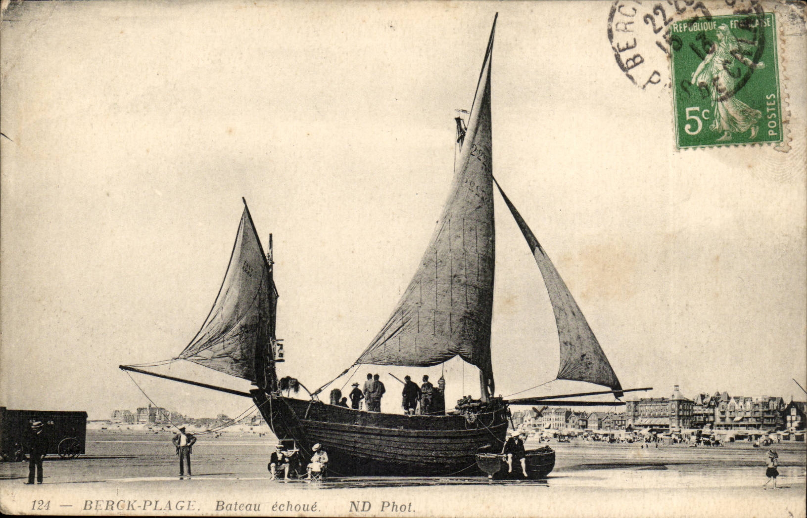 CPA Bateau Berck Plage Boat fails