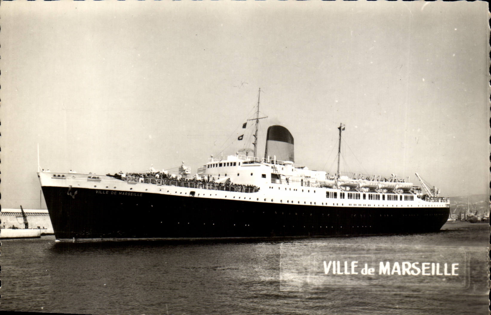 CPA Transatlantic Boat Town of Marseilles