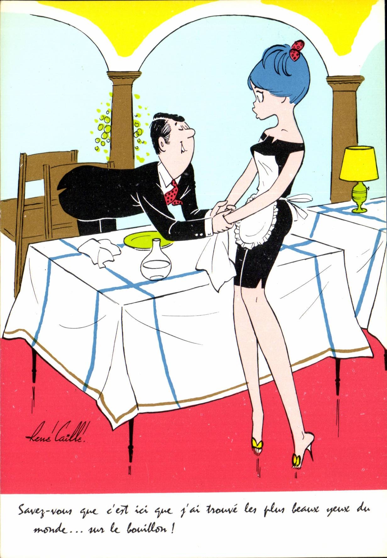 CPA Humour Savez vous que c'est ici que j'ai trouve les plus beaux yeux du monde illustrateur Rene Caille