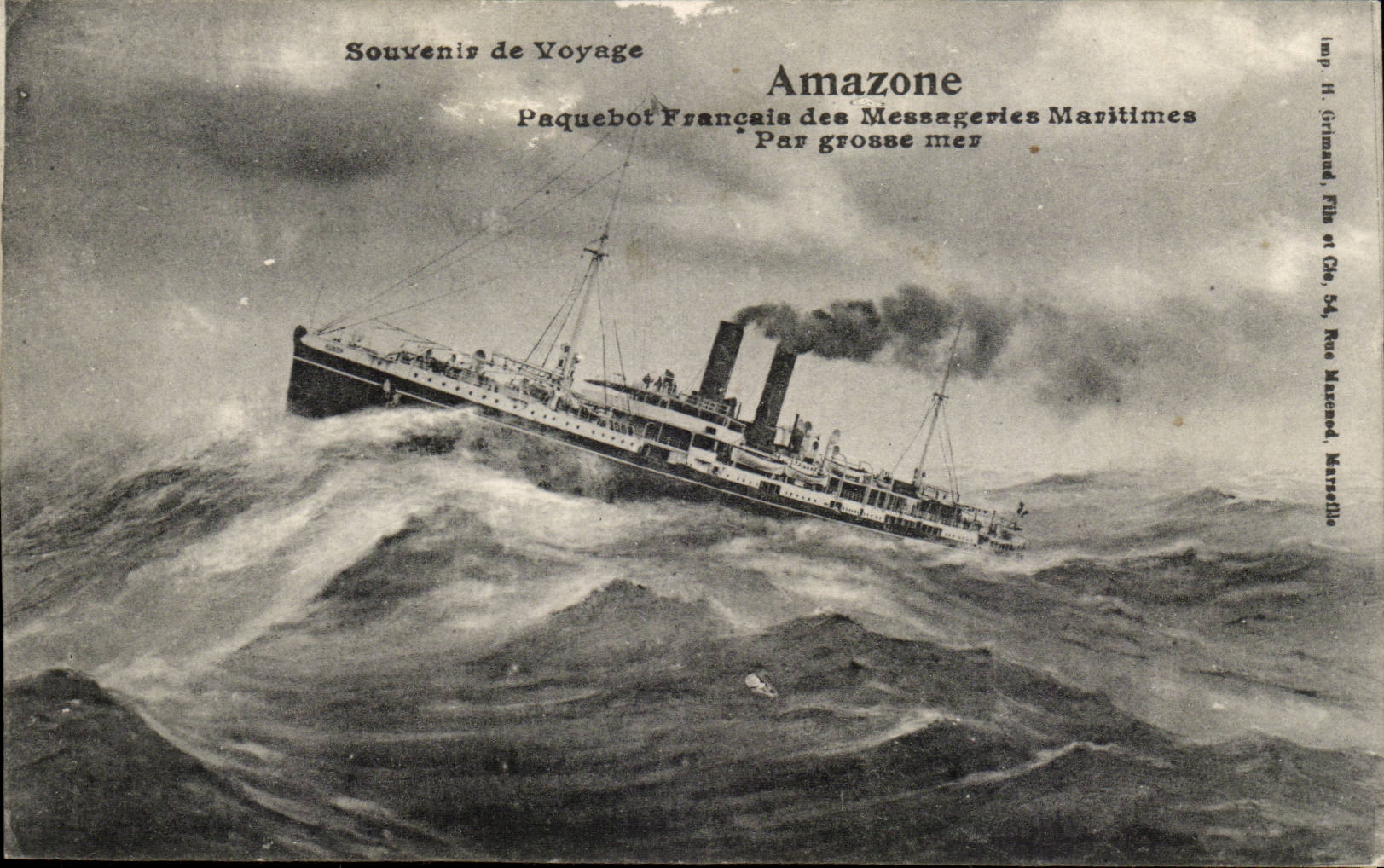 CPA Souvenir of voyage the Amazon maritime Transport (steamer)
