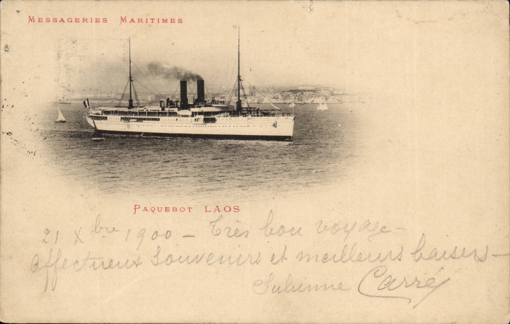 CPA Maritime Transport Steamer Laos (steamer)