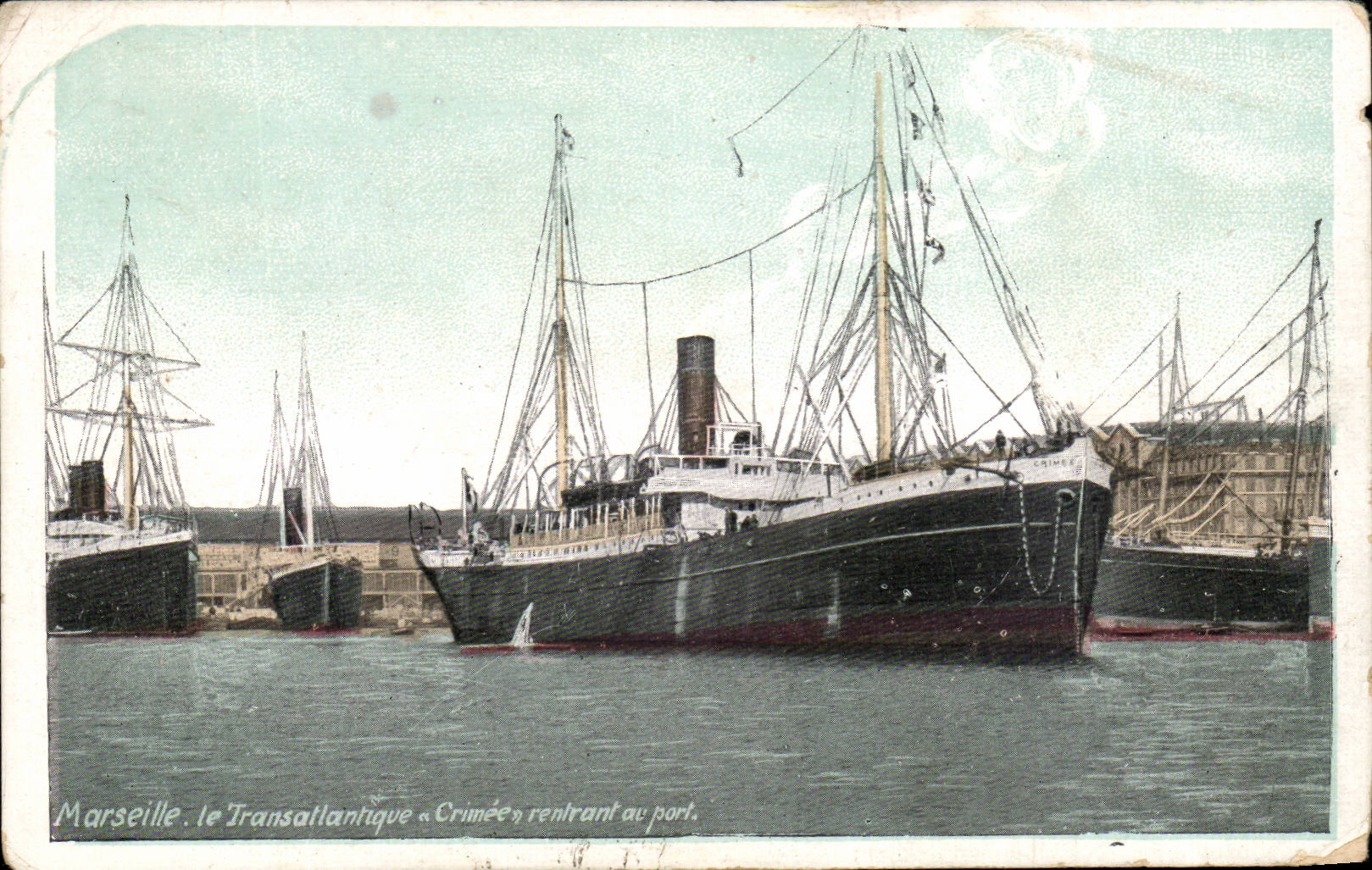 CPA Marseilles the Crimea Deck chair returning to the port