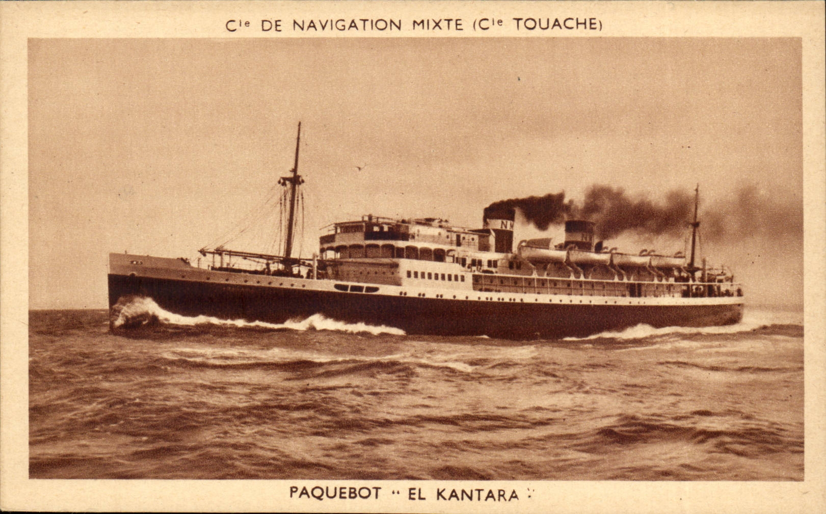 CPA mixed Boat Co of Navigation Co Touache Steamer El Kantara