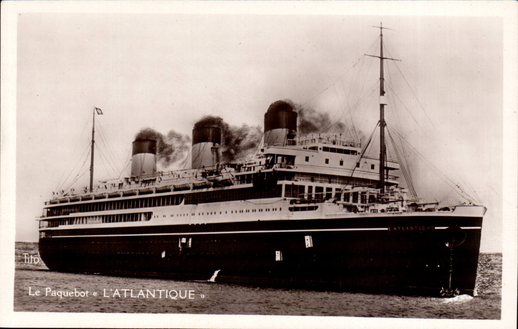 CPA Boat Steamer the Atlantic