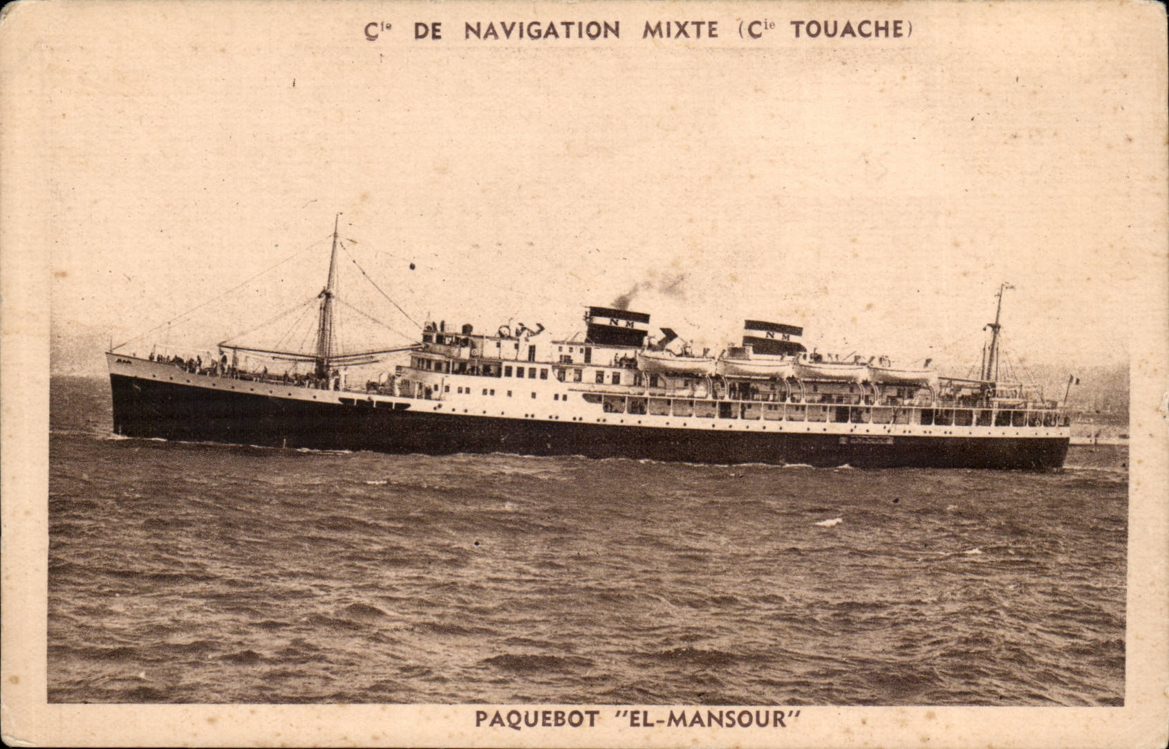 CPA mixed Boat Co of Navigation Co Touache Steamer El Mansour