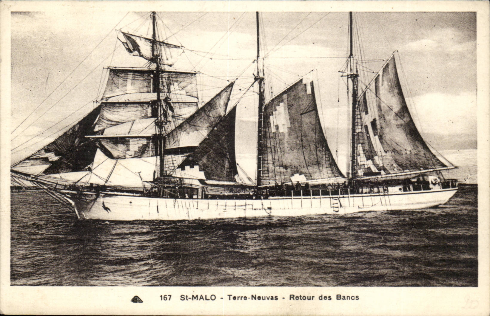 CPA Boat Saint Malo Ground Neuvas Return of the benches