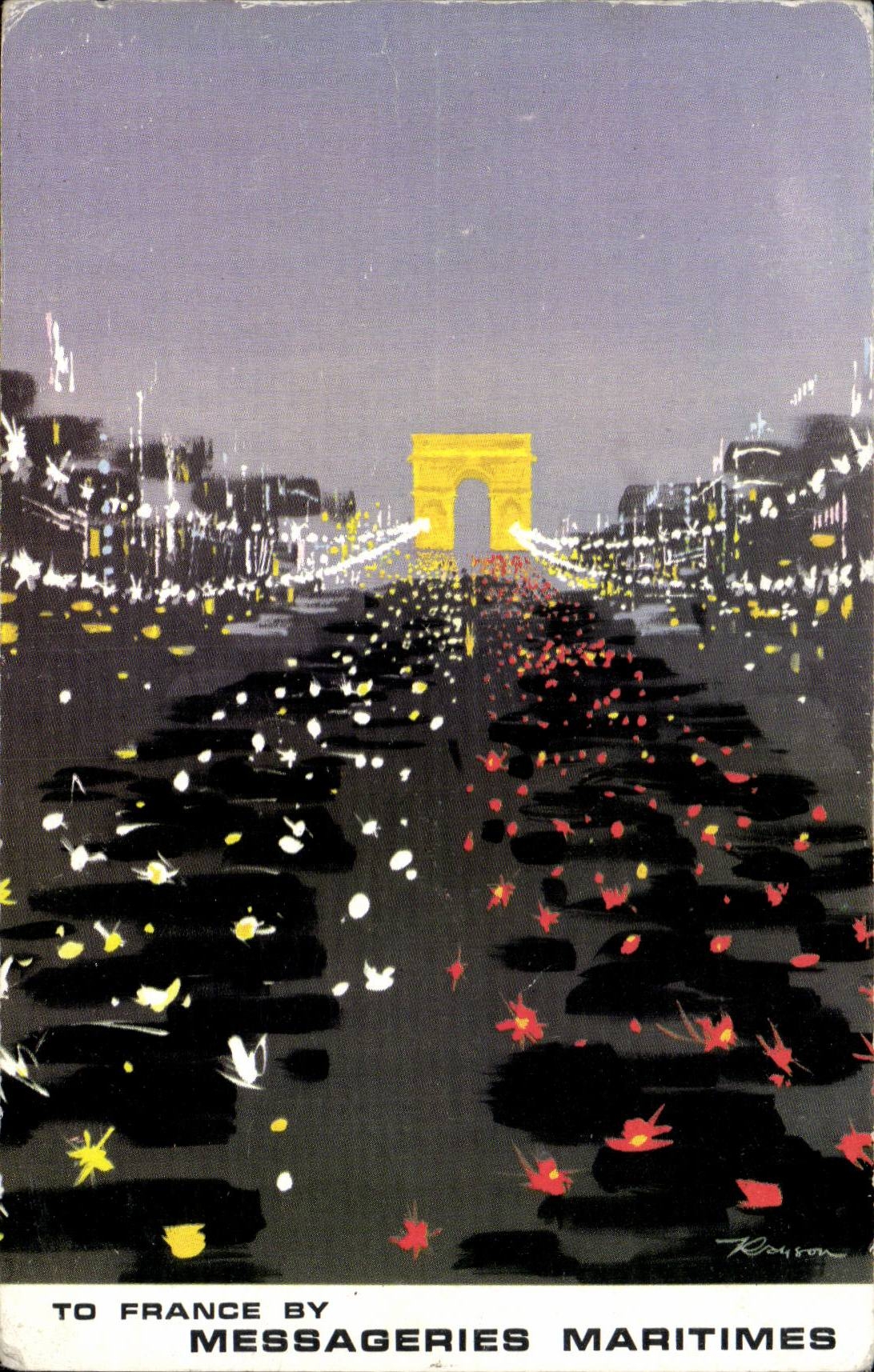 MODERN CARD maritime Transport Elysees Fields