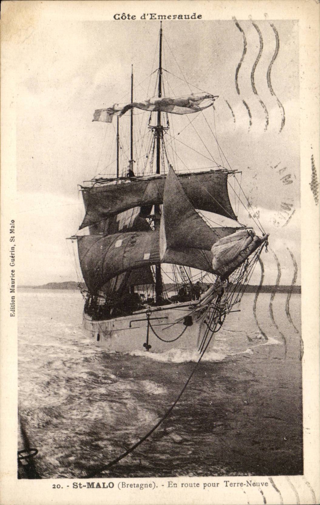 CPA Boot Saint Malo auf der Weise fur neuen Boden