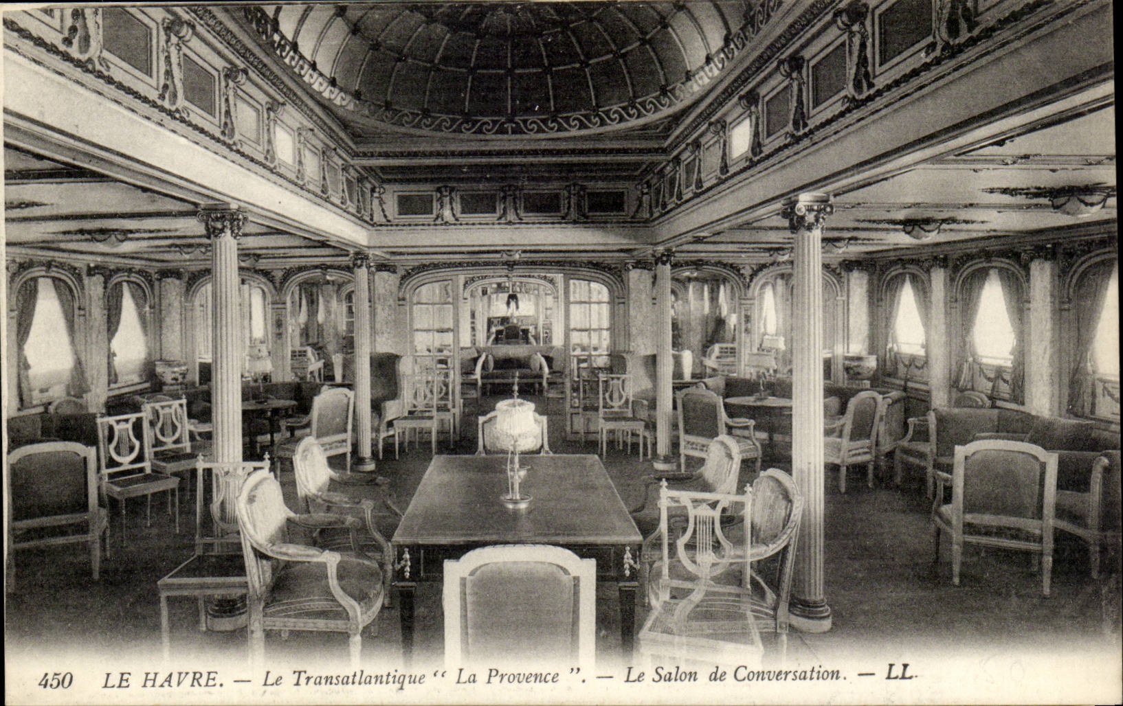 CPA Le Havre the Deck chair Provence the living room of conversation Steamer