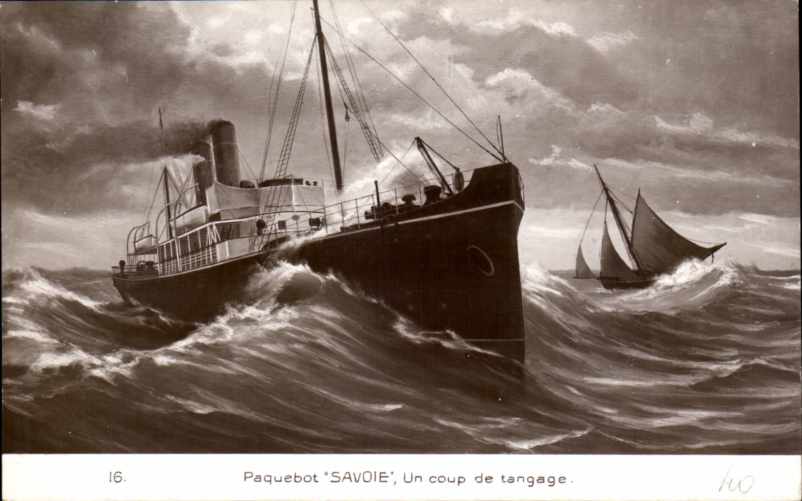 CPA Boat Savoy Steamer a pitch