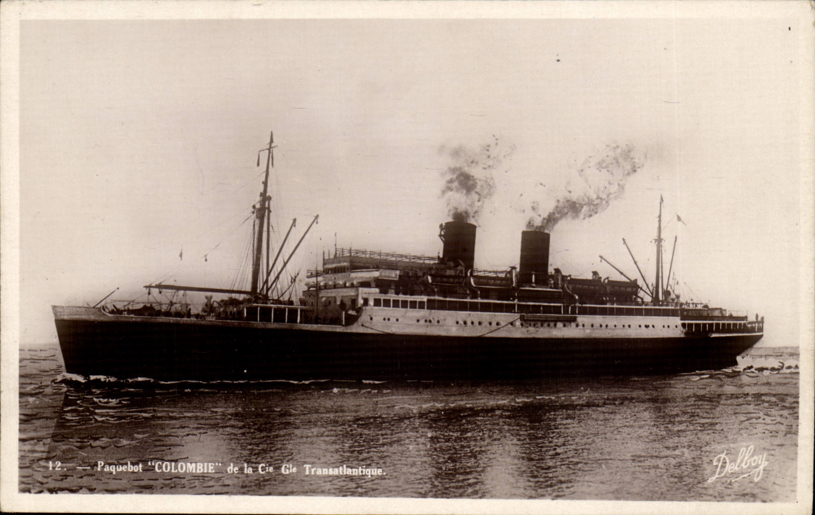 CPA Colombia Steamer of the Transatlantic Co Gall