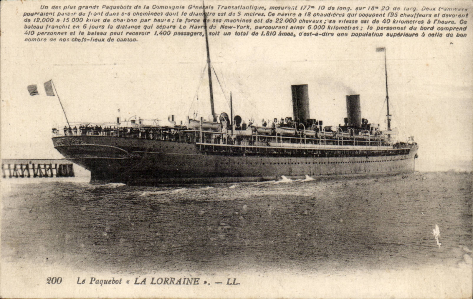 CPA Steamer Lorraine