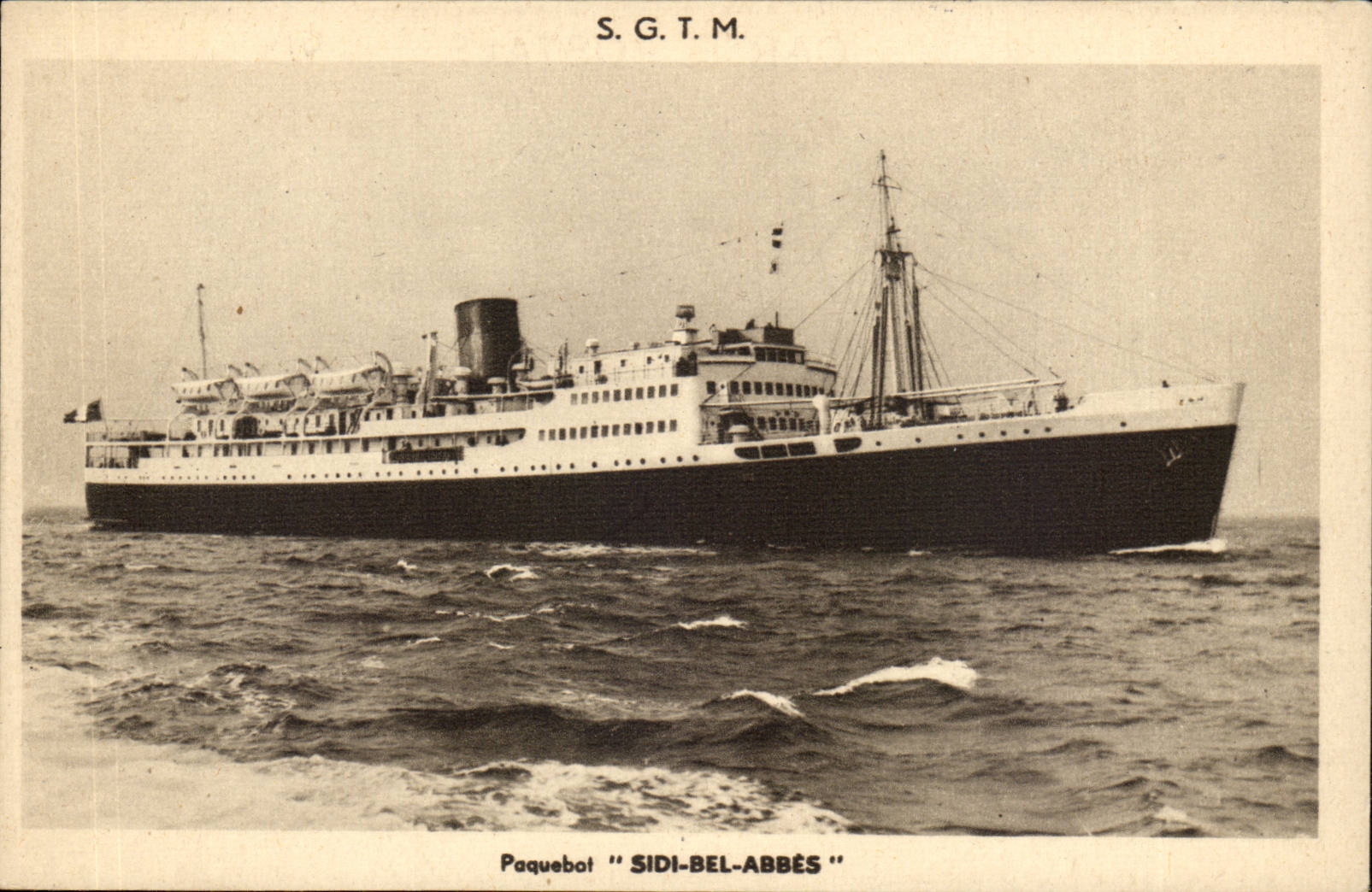 CPA Boat Steamer SGTM Beautiful Sidi Arre