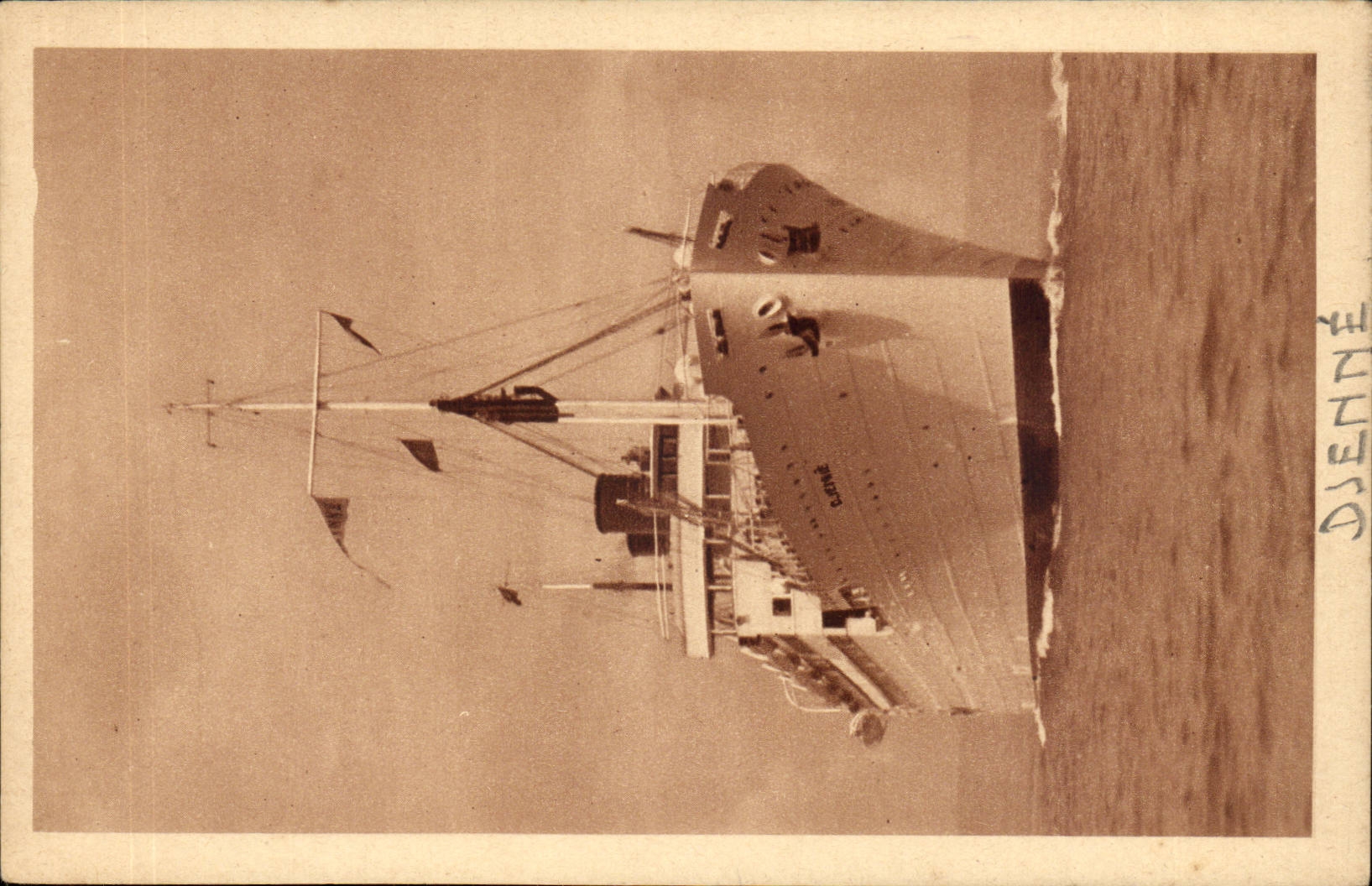 CPA Boat Steamer Djenne Company of Navigation Marseilles Package