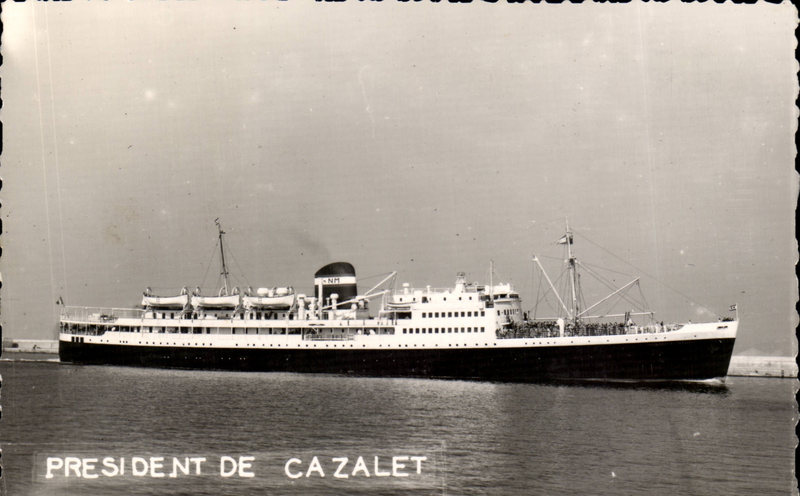 MODERN CARD Boat Steamer president de Cazalet