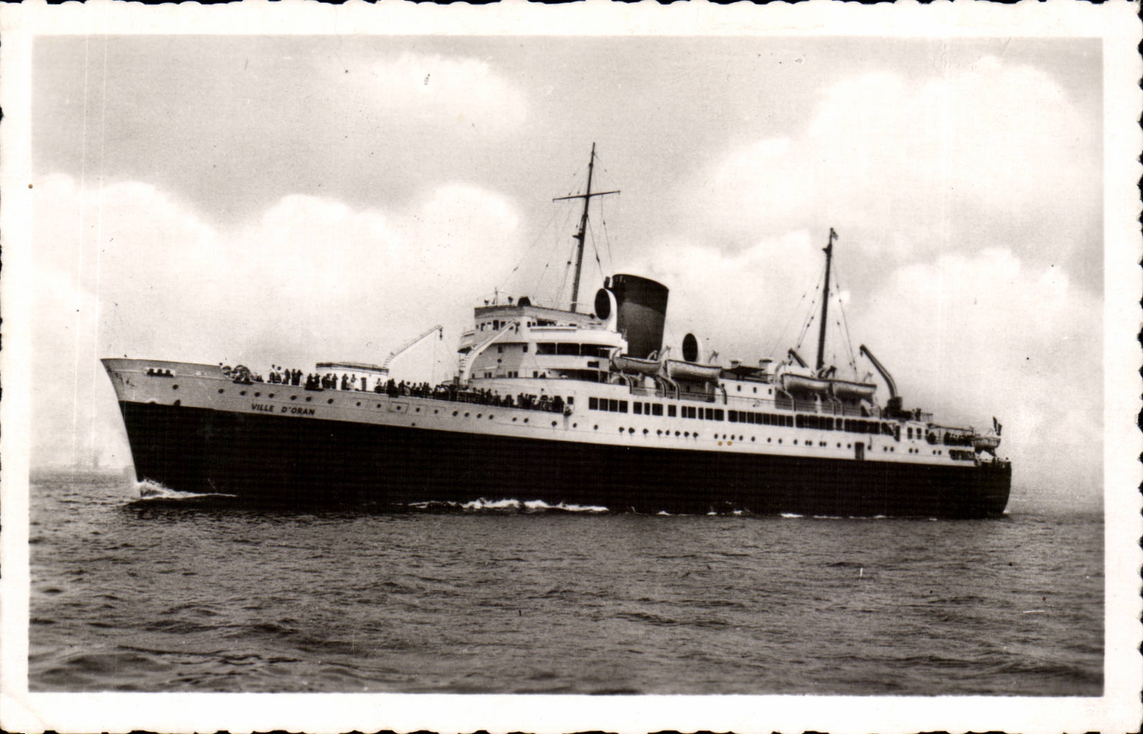 MODERN CARD Boat Steamer Town of oran