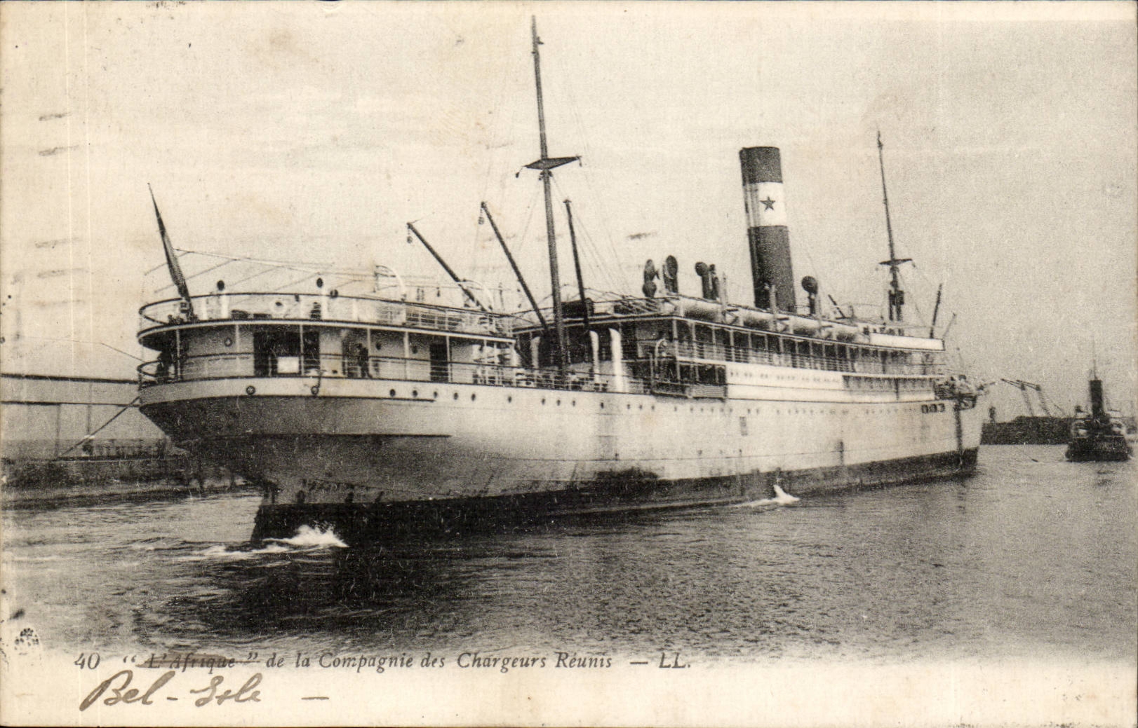 CPA Boat Steamer Africa of the company of the brought together chargers