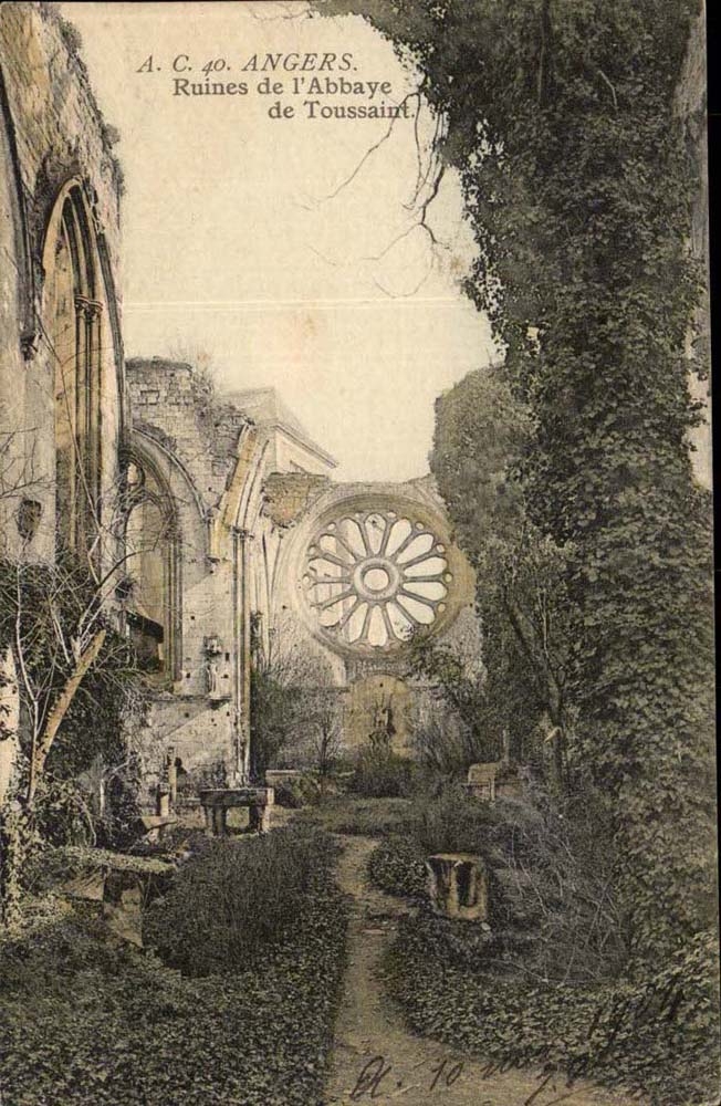 Angers CPA Ruins of the abbey of All Saints' day