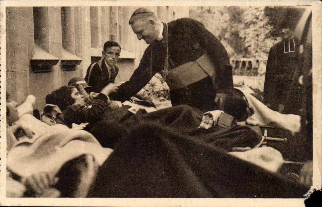 Lourdes CPA Its excellence Mgr Gerlier visits the patients