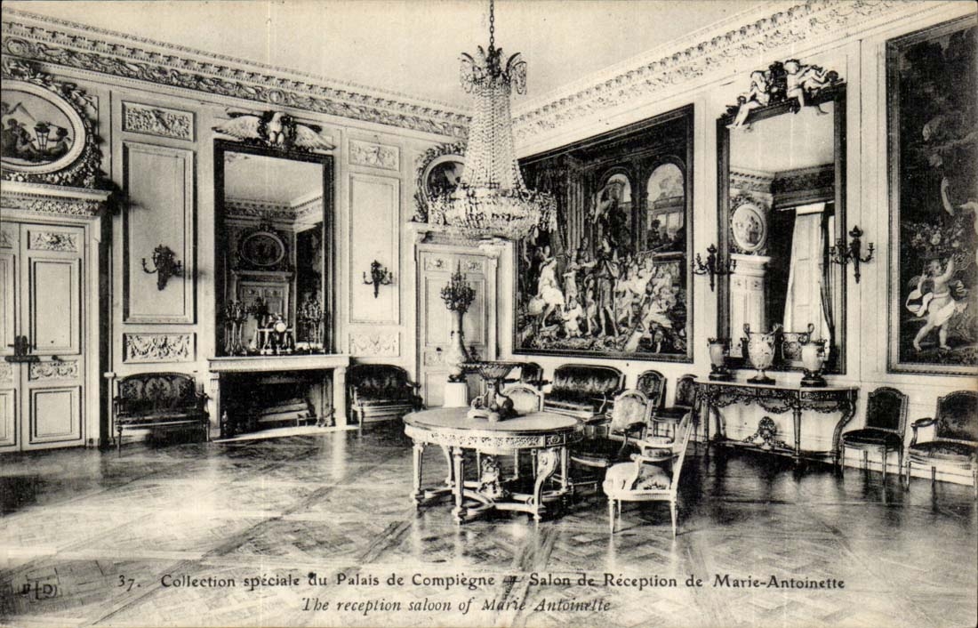 Palate of Compiegne CPA special Collection of the palate Reception room of Marie Antoinette