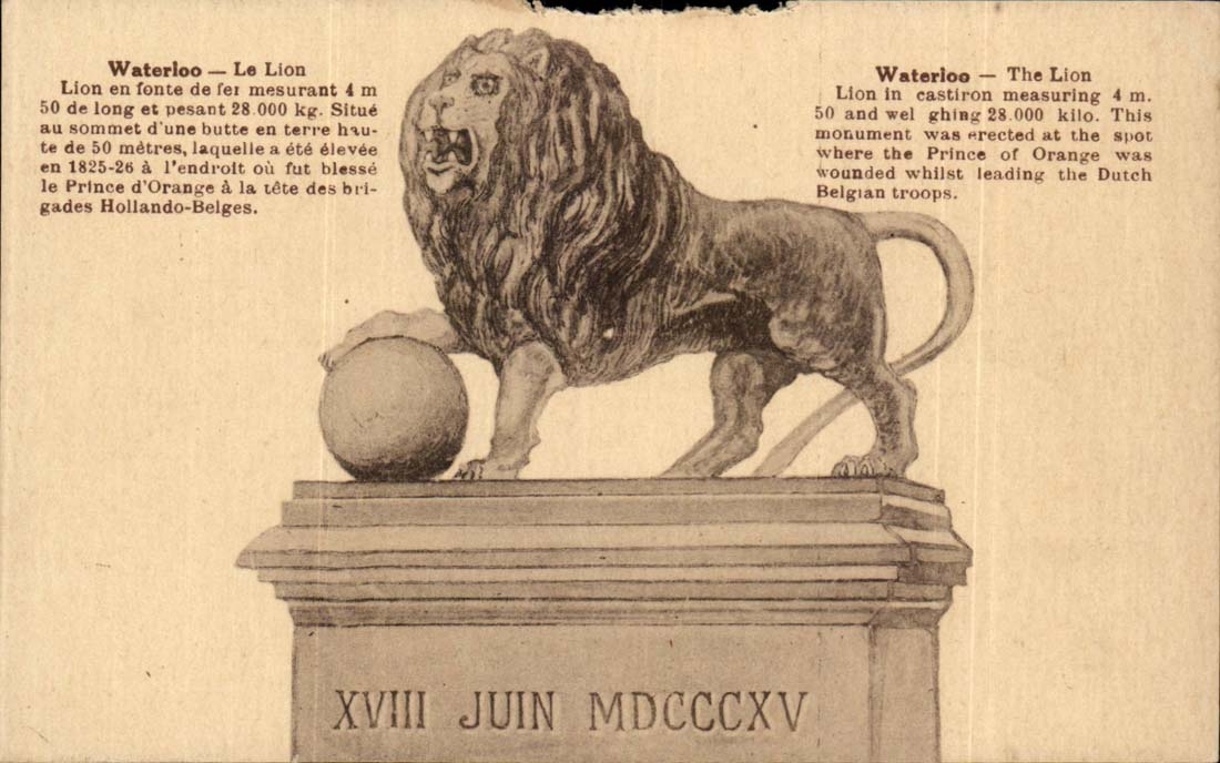 Belgique Waterloo Le lion The lion