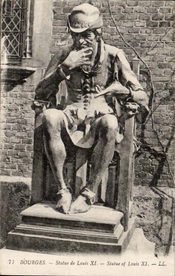 Bourges CPA Statue of Louis XI