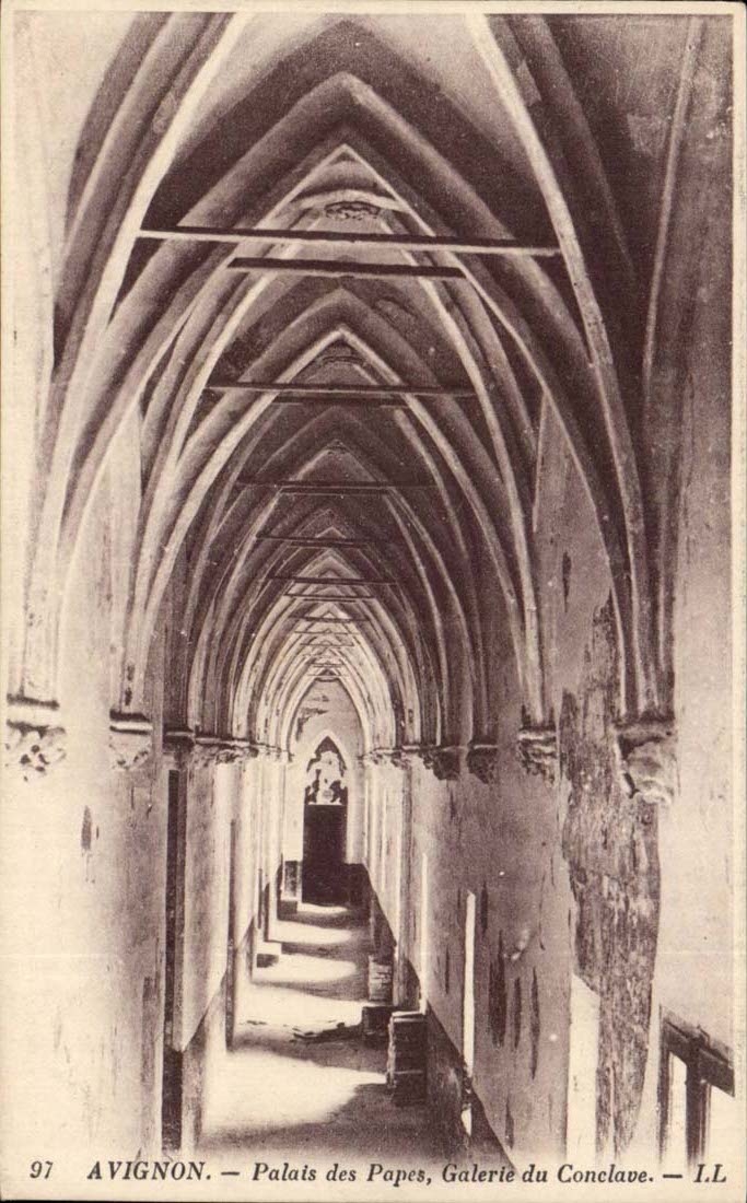 CPA Avignon Gaumen der Papste Gallery der Konklave