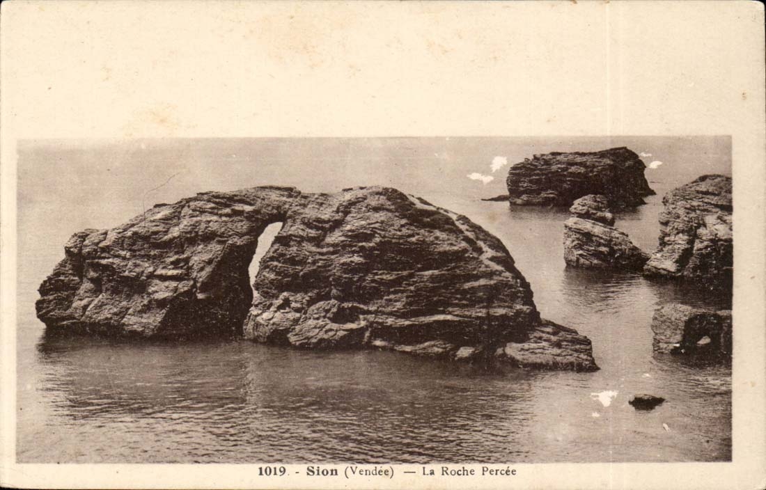 CPA Sion der gebohrte Felsen