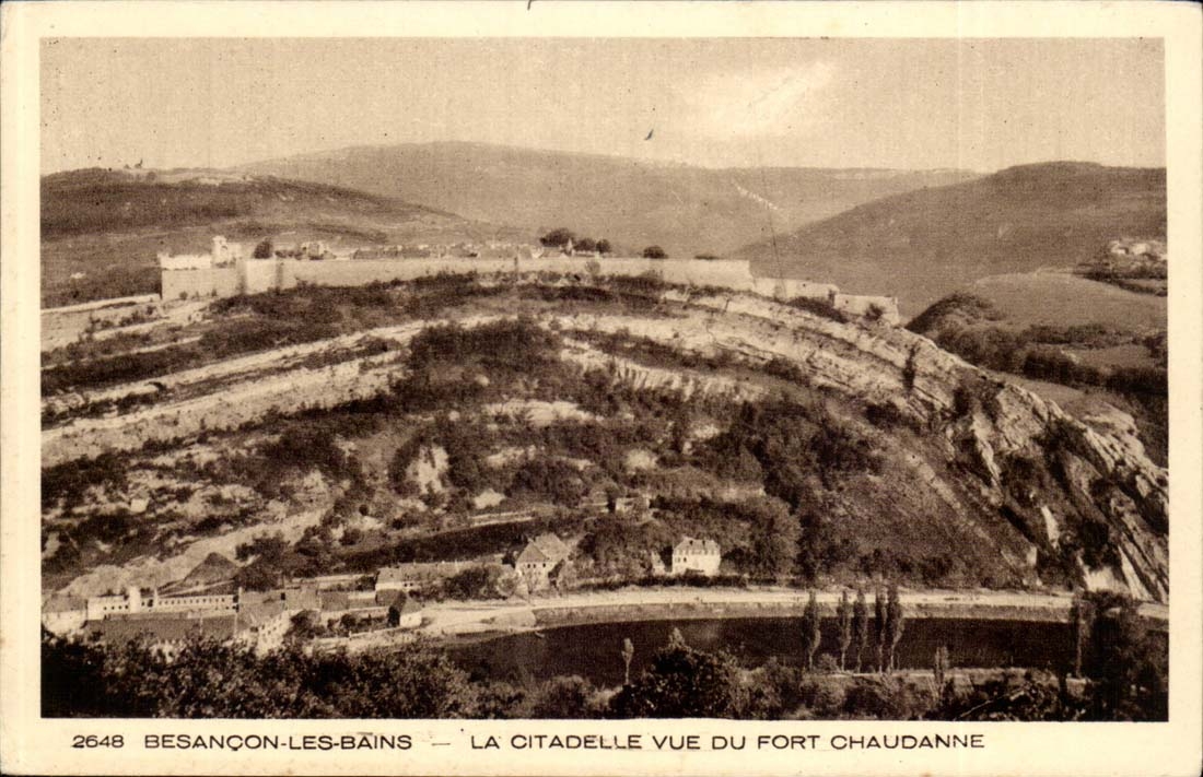 CPA Besancon the citadel seen of strong Chaudanne