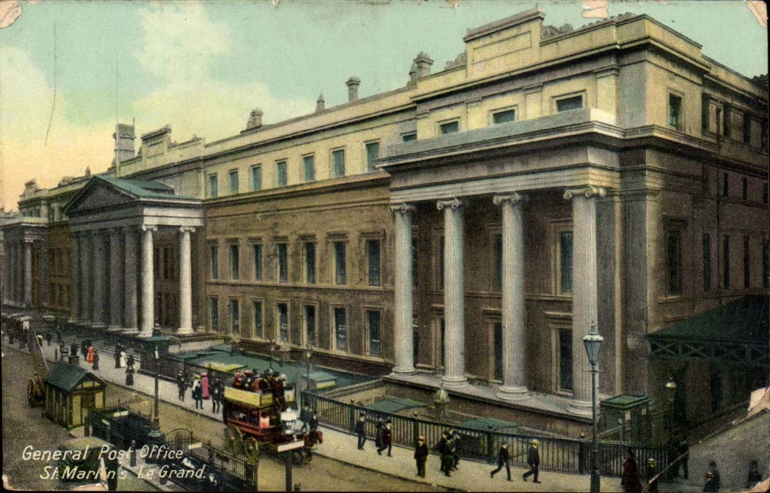 England - Angleterre - General Post Office St Martin Le Grand - Horse and carriage - Vey thick Card - CPA