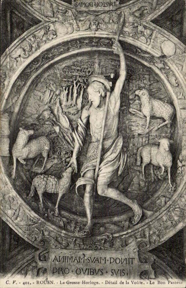 Rouen - the Large Clock - Detail of the Vault - Good Pasteur - CPA