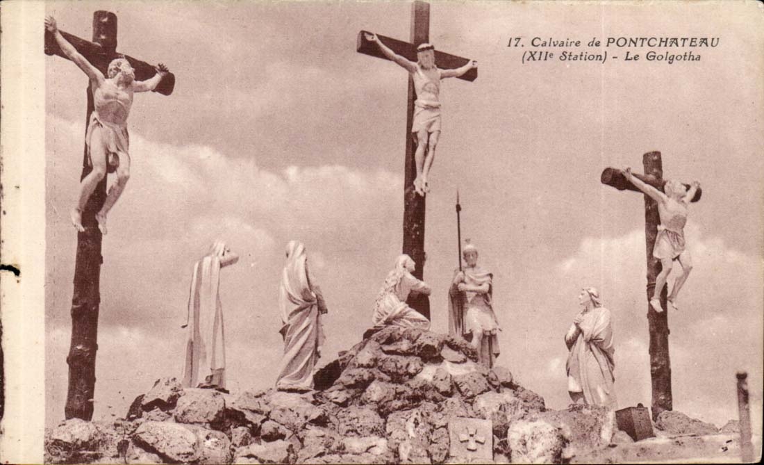 CPA Martyrdom of Pontchateau Golgotha