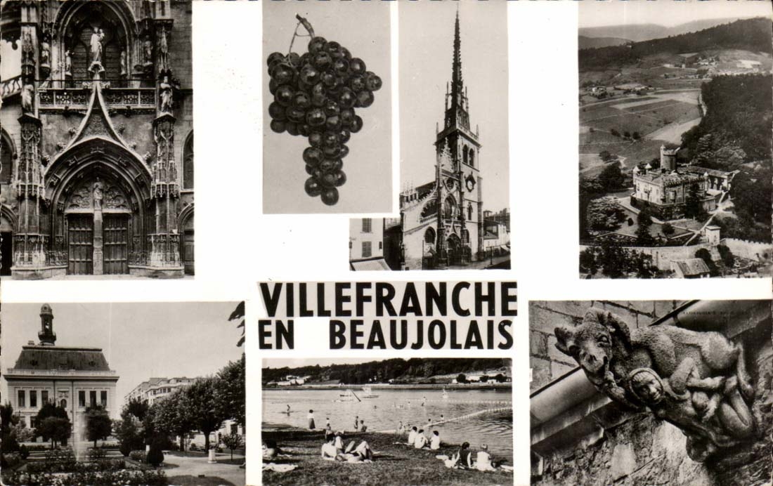 Villefranche - Some sights of Vilefranches in Beaujolais wine - CPA