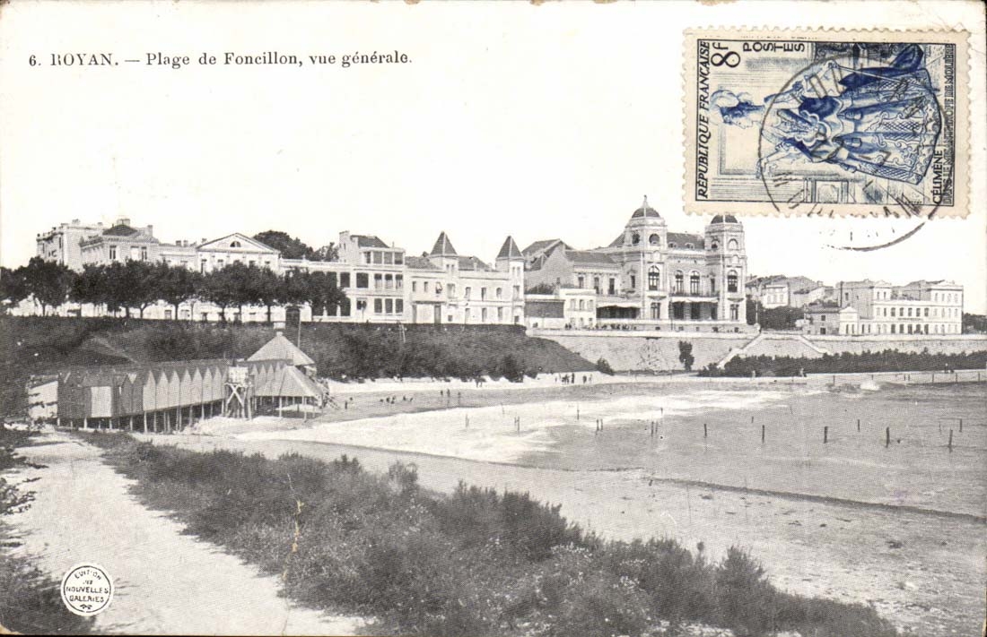 Royan - Strand von Foncillon - Ansicht - CPA
