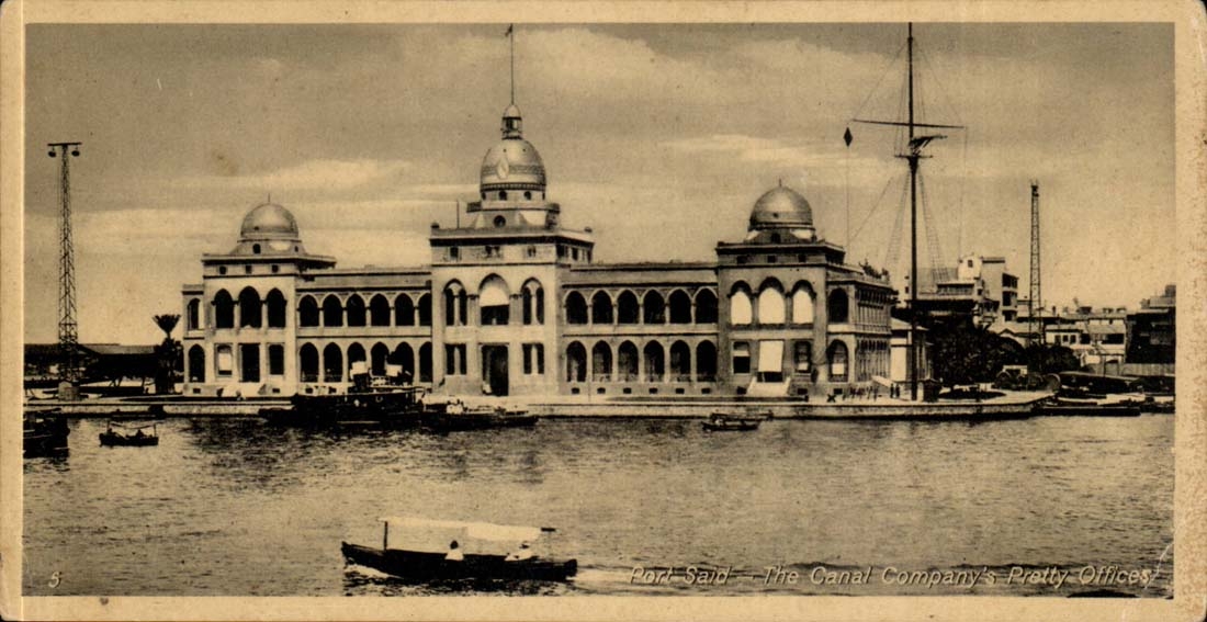 Egypt Egypte Port Said CPA The canal company Pretty offices