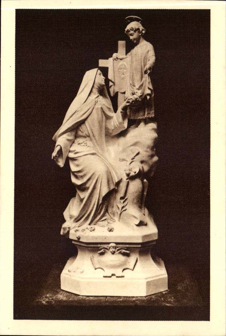 In Buisonnets CPA Statue of Sainte Therese of the Jesus child