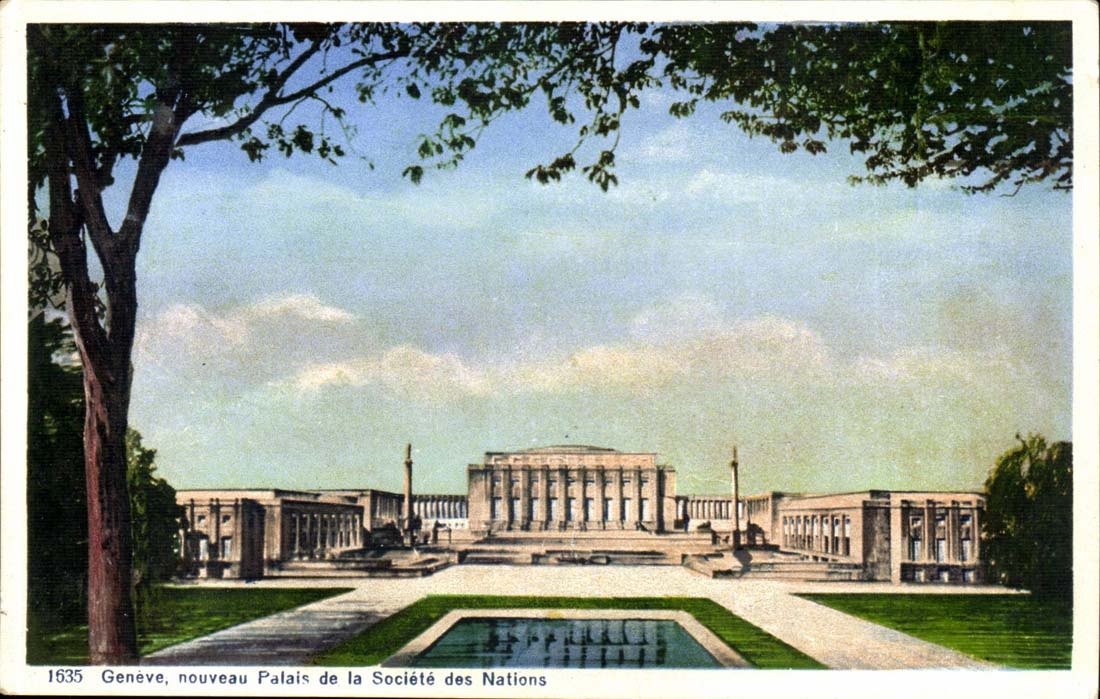 Switzerland Geneva CPA New palate of the company of the Nations