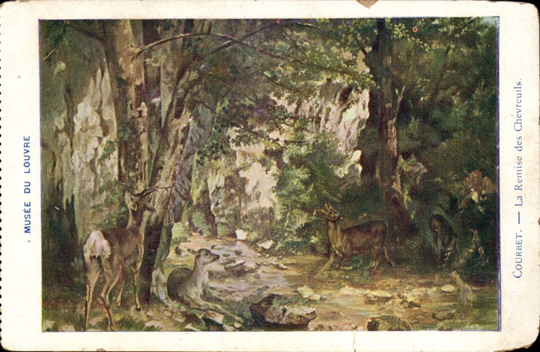 CPA Musee du Louvre Courbet La remise des chevreuils