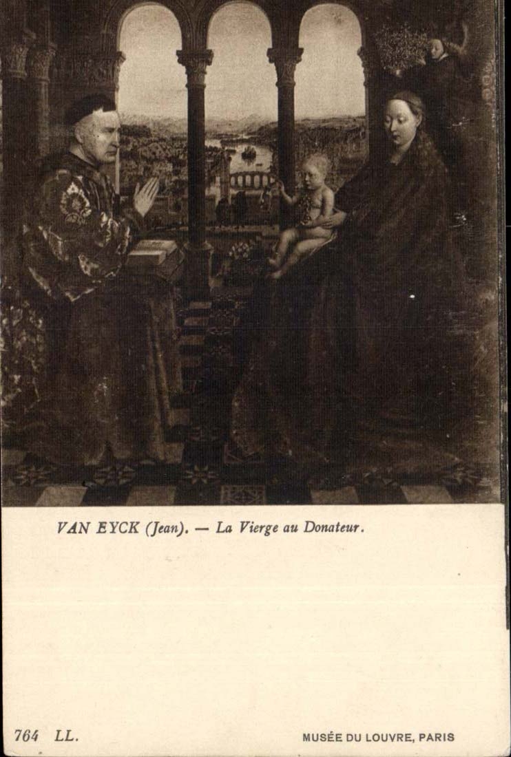 CPA Musee du Louvre Van Eyck La vierge au donateur