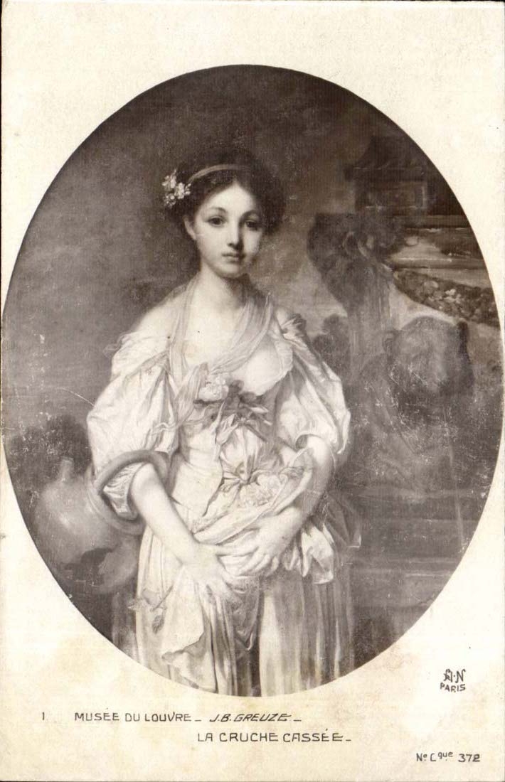 CPA Musee du Louvre Greuze La cruche cassee 