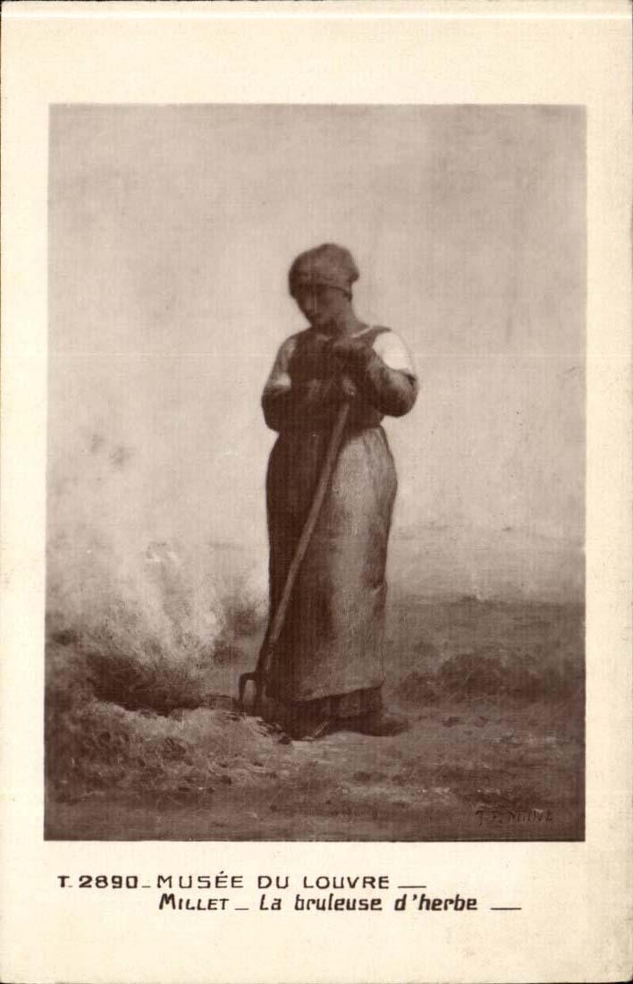 CPA Musee du Louvre Millet La bruleuse d'herbe