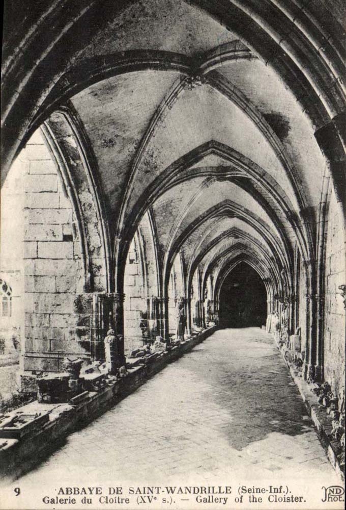 Abbey of Saint Wandrille CPA Gallery of the cloister