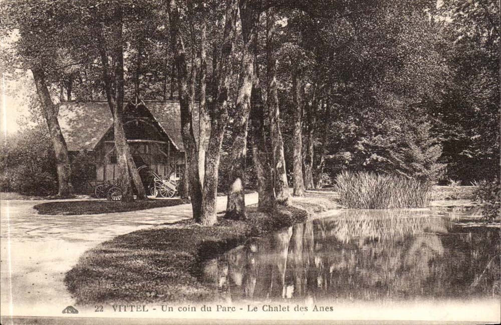 Vittel CPA eine Ecke des Parks das Landhauschen der Esel (Eselmaultier)