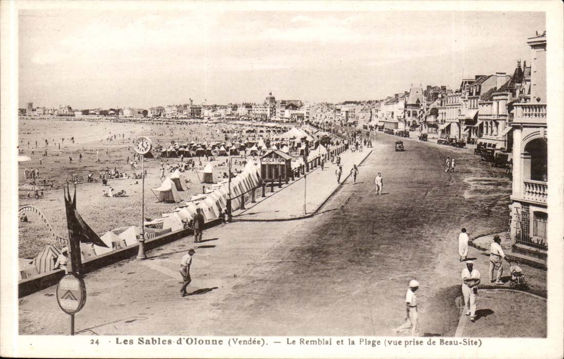 Sande von olonne cPA der Damm und der Strand