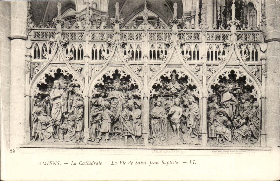 Amiens CPA the cathedral life of Saint Jean Baptiste