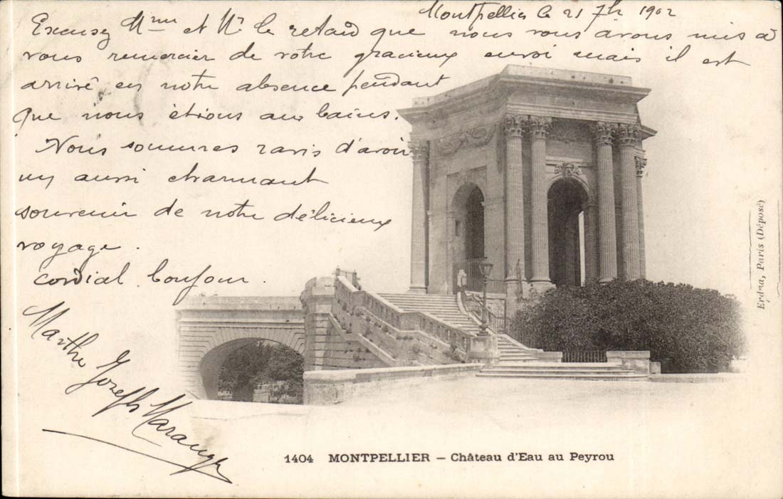 Montpellier CPA Chateau d'eau au Peyrou