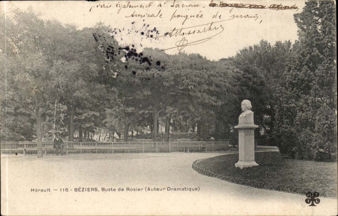 Montpellier CPA Buste de rosier (auteur dramatique)