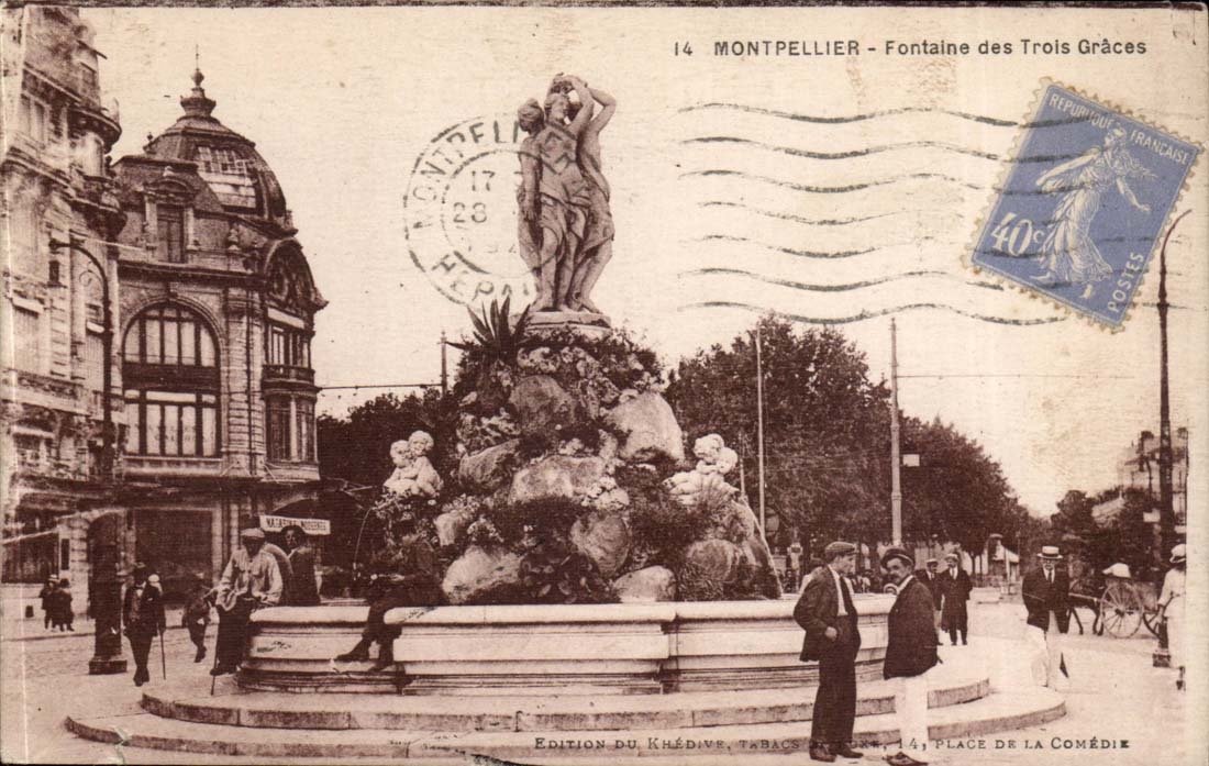 Montpellier CPA Fontaine des TRois Graces